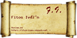 Fitos Iván névjegykártya