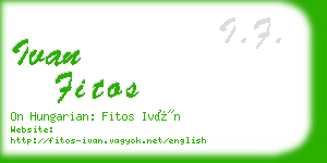 ivan fitos business card